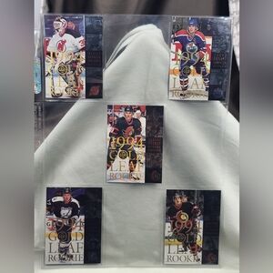 1994-95 Leaf Gold Leaf Rookie Inserts, Complete Set 1-15, Brodeur, Arnott